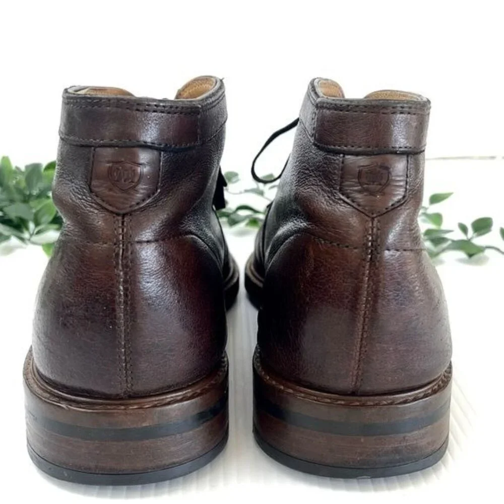 MASSIMO DUTTI Brown Nappa Leather Brown Boots 2001/222/700 Size 11